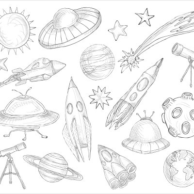 постеры Космические рисунки