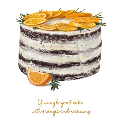 постеры Апельсиновый торт