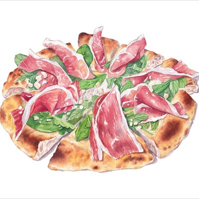 постеры Акварельная пицца