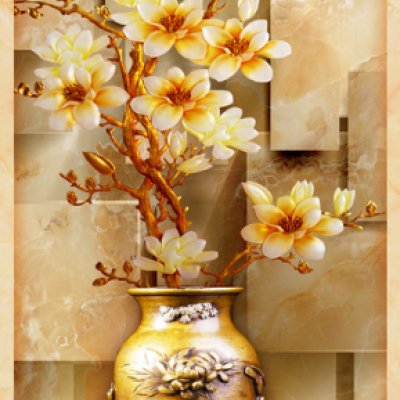 фотообои Золотая ваза 3Д