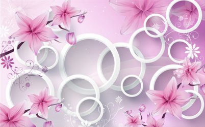 фотообои Лилии и белые кольца