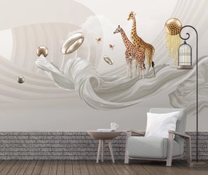 фотообои Жирафы 3Д