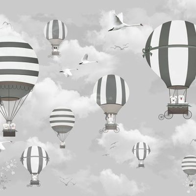 фотообои Воздушные шары в серой гамме