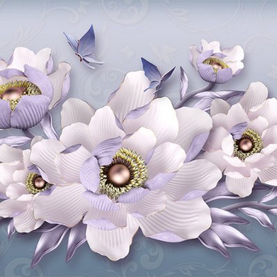 фотообои Букет лиловых цветов