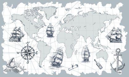 фотообои Карта морехода