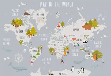 фотообои Скандинавская карта мира