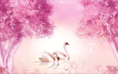 фотообои Розовое озеро